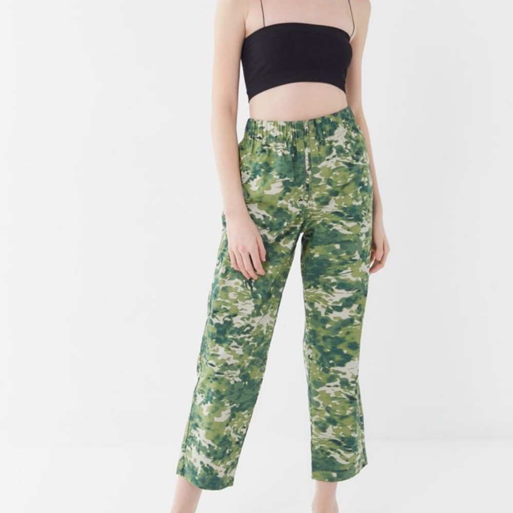 NWOT UO Jace Poplin Cropped Zip-Front Pant